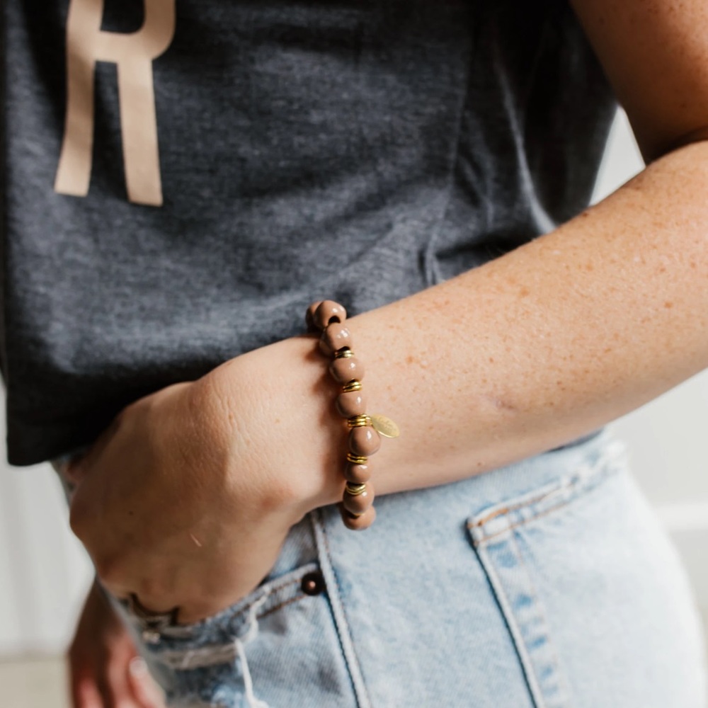 Mocha Beaded Bracelet